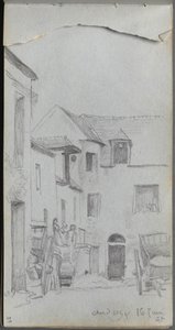 Carnet de croquis, page 39 : Scène de rue