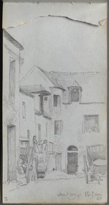 Carnet de croquis, page 39 : scène de rue