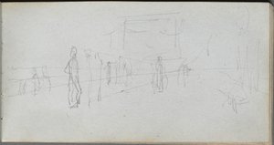 Carnet de croquis, page 40 : Étude de perspective - Ernest Meissonier