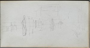 Carnet de croquis, page 40 : Étude de perspective - Jean Louis Ernest Meissonier