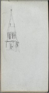 Carnet de croquis, page 44 : Clocher d