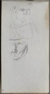 Carnet de croquis, page 47 : Études de trois visages