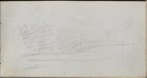 Carnet de croquis, page 78 : Étude de paysage