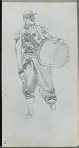 Carnet de croquis, page 79 : Soldat avec tambour