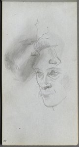 Carnet de croquis, page 81 : Étude de visages - Jean Louis Ernest Meissonier