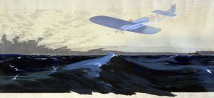 Louis Blériot : Première traversée aérienne de la Manche, c.1920 (illustration)