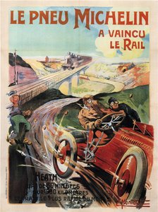 Voiture de course Panhard et Levassor pilotée par Heath - Pneus Michelin