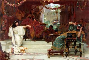 Esther dénonçant Haman au roi Assuérus