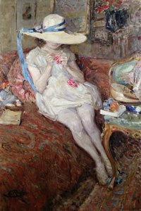 Jeune Fille avec un Chapeau de Paille