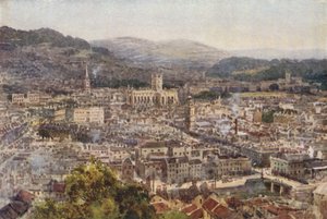 Bath depuis Beechen Cliff - Ernest William Haslehust