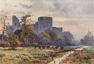 Château de Pevensey depuis les Prairies - Ernest William Haslehust