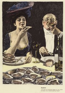 Manger des huîtres dans un restaurant - Ernst (after) Heilemann