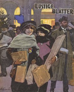 Femmes faisant des achats de Noël