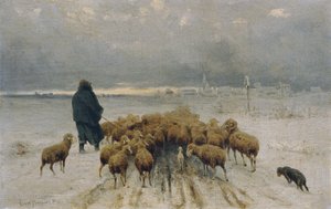 Troupeau de moutons rentrant
