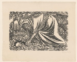 Enfant mort enterré - Ernst Barlach (signed by artist)