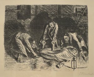 Le cousin pauvre", par Ernst Barlach, vers 1917, Musée d