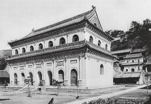 Wu tai shan, Hien tung sze, Shansi, Bibliothèque bouddhiste et les terrasses à la fin du monastère - Ernst Boerschmann