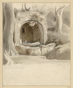 Niche de fontaine au Monte Mario près d