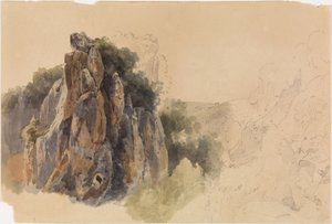 Étude de paysage avec des rochers - Ernst Fries