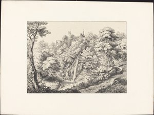 Vue Arrière du Couvent avec Cascade
