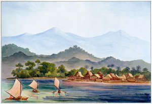 Village, Sumatra, Indonésie, 1906 - Ernst Haeckel