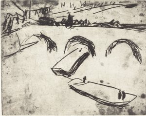 Pont sur le quai du Prince Héritier Brucke am Kronprinzenufer, 1909 - Ernst Ludwig Kirchner