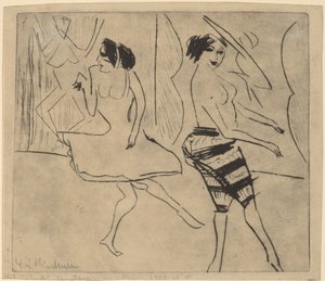 Danseurs en studio, 1911 - Ernst Ludwig Kirchner