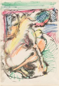 Erna se baignant dans une baignoire, 1913-1914