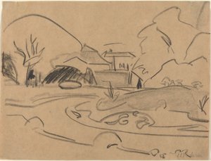 Sentiers et pavillon dans le Grosser Garten de Dresde, vers 1909