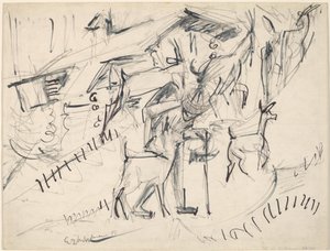 Chevrier avec chèvres, 1917 - Ernst Ludwig Kirchner