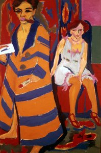Autoportrait avec un modèle, 1907