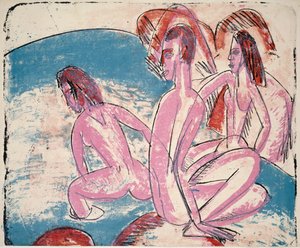Trois baigneuses près des pierres, 1913 - Ernst Ludwig Kirchner
