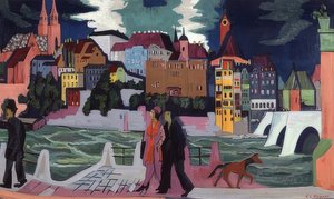 Vue de Bâle et du Rhin. 1927-28