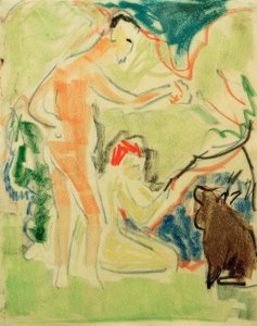 Baigneuses avec chien à Moritzburg