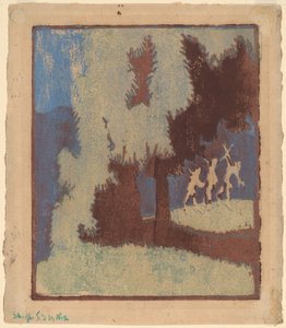 Châtaigniers au Clair de Lune - Ernst Ludwig Kirchner