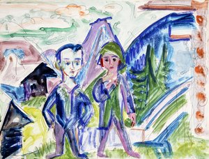 Couple dans un paysage