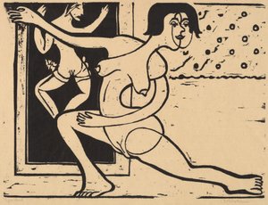 Danseuse pratiquant - Ernst Ludwig Kirchner