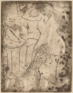 Dodo arrangeant ses cheveux - Ernst Ludwig Kirchner