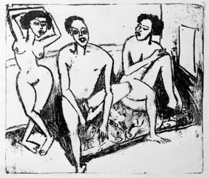 Trois nus noirs - Ernst Ludwig Kirchner