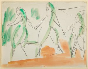 Trois danseuses. 1911 Skizzenbuch Folkwang (Bl. 34)