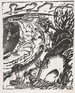 Paysage de dunes avec une baie courbée - Ernst Ludwig Kirchner