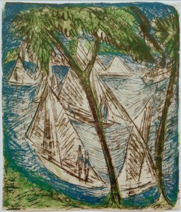 E.L.Kirchner, Voiliers à Grünau