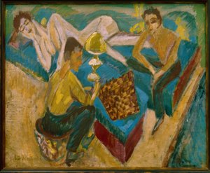 Erich Heckel und Otto Mueller beim Schach II