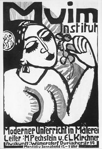 Ernst Ludwig Kirchner : Muim-Institut ... (woodcut) - Ernst Ludwig Kirchner