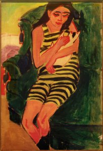 Fränzi avec chat - Ernst Ludwig Kirchner