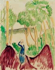 Femme dans les dunes à Fehmarn - Ernst Ludwig Kirchner