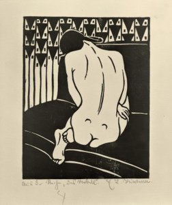 Nu accroupi, vu de dos - Ernst Ludwig Kirchner
