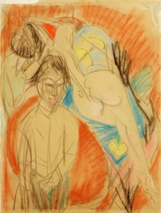 Peintre et femme nue (Autoportrait avec modèle)