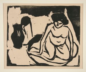 Jeune fille nue dans le bain