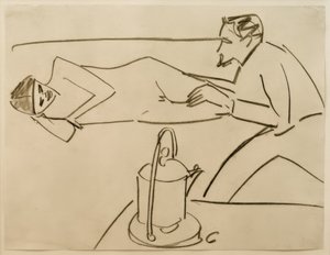 Sans titre (Fränzi allongée en conversation avec Erich Heckel)